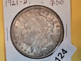 Better 1921-D Morgan dollar