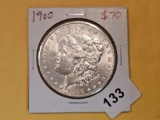 Brilliant Uncirculated Plus 1900 Morgan Dollar