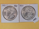 Two Choice Brilliant About Uncirculated plus Morgan Silver Dollars