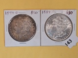 Two Choice Brilliant About Uncirculated plus Morgan Silver Dollars