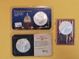 Three GEM Brilliant Uncirculated American Silver Eagles