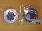 Two GEM Silver Crown-Sized World Coins