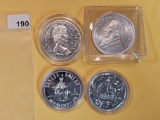 Four more silver World coins
