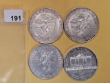 Four more silver World coins