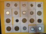 Twenty mixed World coins