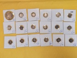 Eighteen Silver World Coins