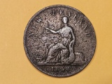 Scarcer 1858 New Zealand 1/2 penny