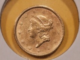 GOLD! Brilliant Uncirculated 1852 Gold Dollar