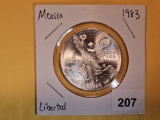 GEM Brilliant Uncirculated 1983 Mexico silver Onza