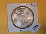 GEM Brilliant Uncirculated 1982 Mexico Onza