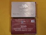 2007 and 2010 US SILVER Proof Sets