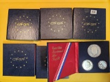 Six 1976 Three-Coin SILVER GEM Proof Deep Cameo Sets