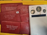 Seven Three-Coin 1976 SILVER US sets