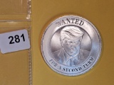 One Troy ounce .999 fine silver art round