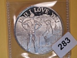 One Troy ounce .999 fine silver Proof art round