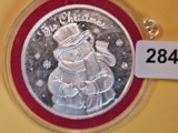 One Troy ounce .999 fine silver Proof art round