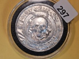 TWO Troy ounce .999 fine silver art round