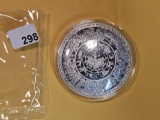 TWO Troy ounce .999 fine silver Proof art round
