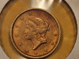 GOLD! Brilliant About Uncirculated Plus 1851 Gold Dollar