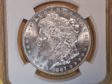 NGC 1887 Morgan Dollar in Mint State 62
