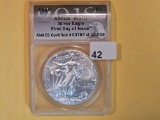PERFECT! ANACS 2018 American Silver Eagle in Mint State 70