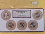 GEM! NGC Set of 2003-D Washington Quarters in Mint State 65