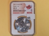 NGC 2021 Canada Silver Five Dollars in Mint State 69