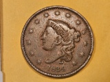 1834 Large Cent in Fine plus