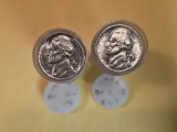 Two Brilliant Uncirculated rolls of 1971 Jefferson Nickels