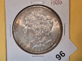 Brilliant Uncirculated PLus 1886 Morgan Dollar