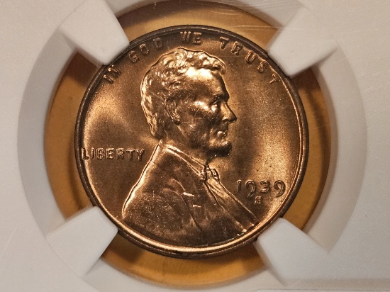 Superb GEM! NGC 1939-S Wheat Cent in Mint State 67 RED