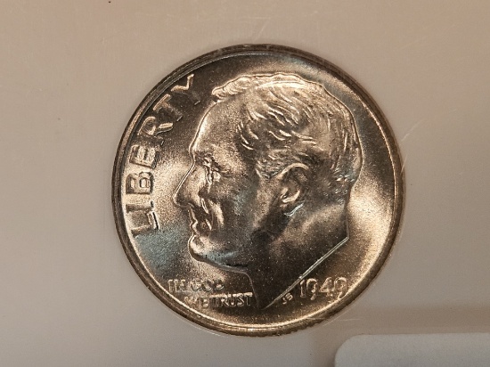 Superb GEM! NGC 1949-S Roosevelt Silver Dime in Mint State 67