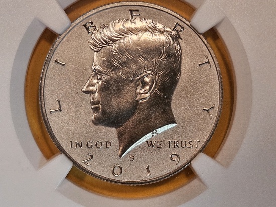 PERFECT! NGC 2019 Kennedy Half Dollar in PF 70 Enhanced Reverse Proof