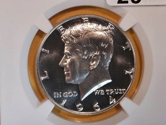 Superb GEM! NGC 1964 Kennedy Half Dollar in Proof 68
