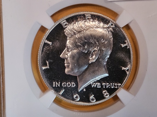 Near Perfect! NGC 1968-S Kennedy Half Dollar in Proof 69