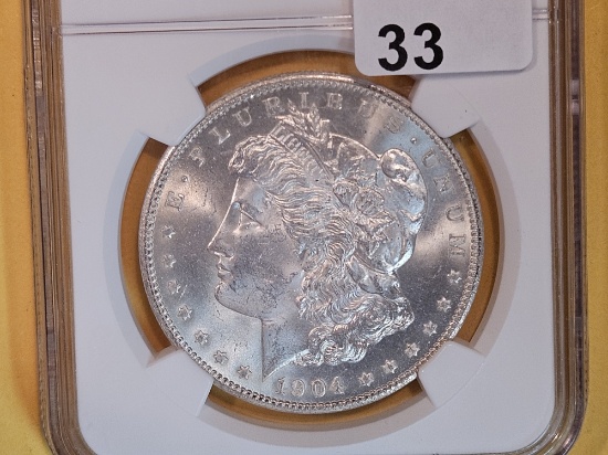NGC 1904-O Morgan Silver Dollar in Mint State 63