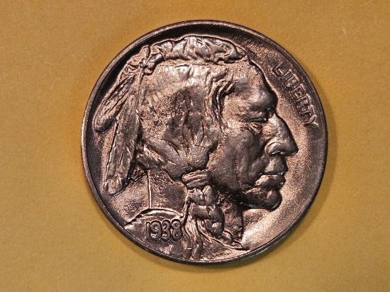 Superb GEM Brilliant Uncirculated 1938-D Buffalo Nickel