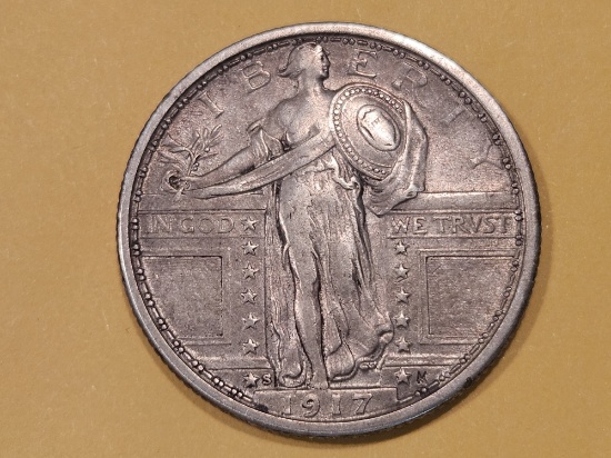 1917-S Standing Liberty Quarter in Extra Fine Plus