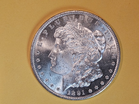1891-S Morgan Silver Dollar in Very Choice Brilliant Uncirculated