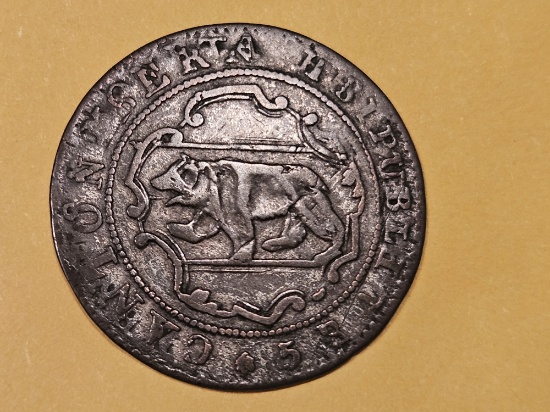 1829 Swiss Canton Bern 5 Rappen in Very Fine