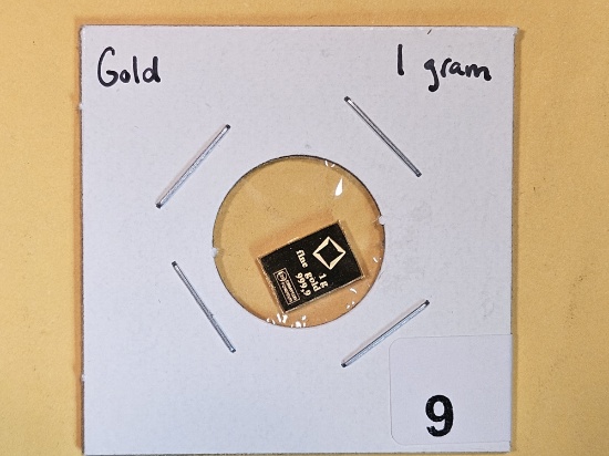 GOLD! Valcambi One Gram .9999 fine gold bar