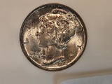Superb GEM! NGC 1943 Mercury Silver Dime in Mint State 67