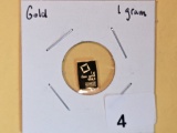GOLD! Valcambi One Gram .9999 fine gold bar