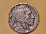 ** KEY DATE ** 1913-S Type 2 Buffalo Nickel in Fine Plus