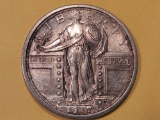 1917-P Standing Liberty Quarter in About Uncirculated - 55 FULL HEAD
