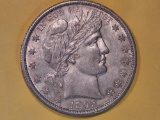 1895-O Barber Half Dollar in About Uncirculated - 58