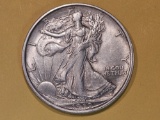 Semi-Key 1919-D Walking Liberty Half Dollar in About Uncirculated 55