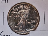 * GEM PROOF 1941 Walking Liberty Half Dollar
