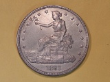 1877-P Trade Dollar in Extra Fine 45