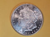 1891-S Morgan Silver Dollar in Very Choice Brilliant Uncirculated